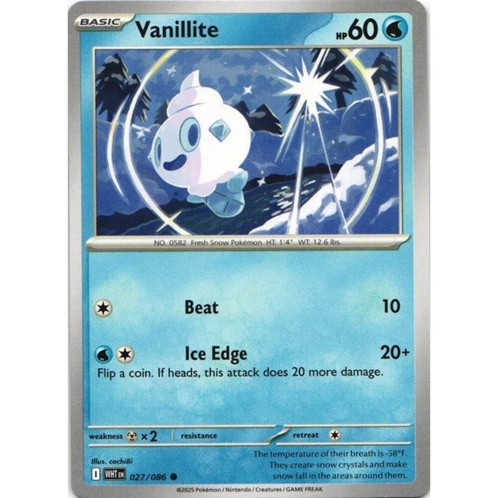 Vanillite #27 Pokemon White Flare